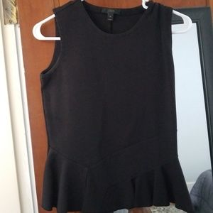J.crew black peplum top